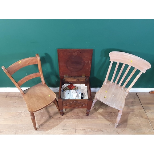 739 - Two Kitchen Chairs and a Box Commode, (R9)