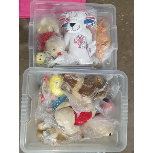 760 - Two boxes of Soft Toys, (R9)