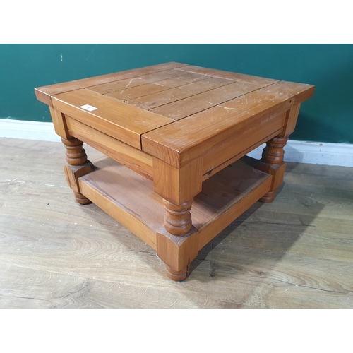 772 - A pine two-tier Coffee Table, (R9)