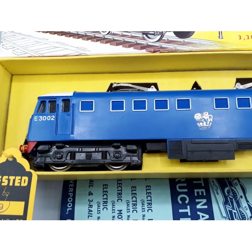 1013 - A boxed Hornby Dublo 2245 E3002 Electric Locomotive, unused in superb condition, box is outstanding ... 