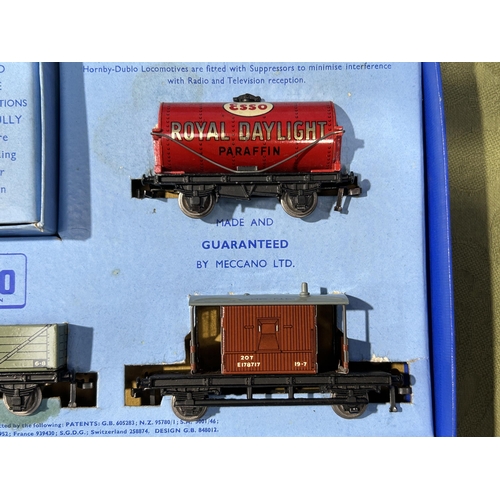 1024 - A boxed Hornby Dublo EDG17 0-6-2T Goods Set with gloss locomotive, contents unused in mint condition... 