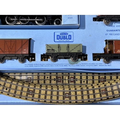 1024 - A boxed Hornby Dublo EDG17 0-6-2T Goods Set with gloss locomotive, contents unused in mint condition... 