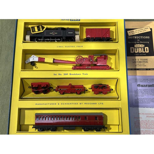 1036 - A boxed Hornby Dublo 2049 Breakdown Train Set, all items unused in mint condition. Box Ex, some scuf... 