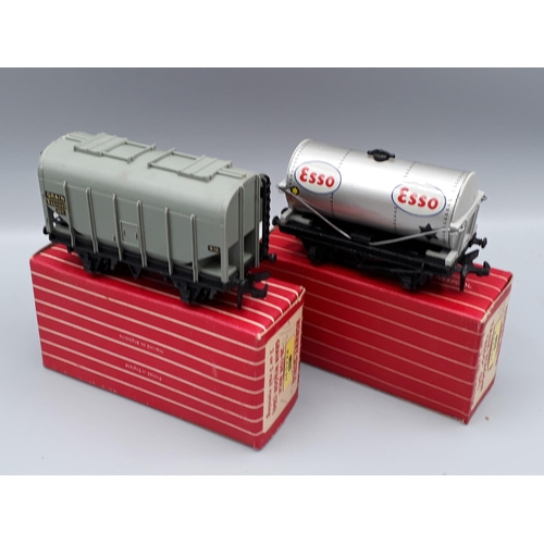 1037 - A boxed Hornby Dublo Export 4826 'Esso' Tanker and  4825 Grain Wagon, both unused in mint condition,... 