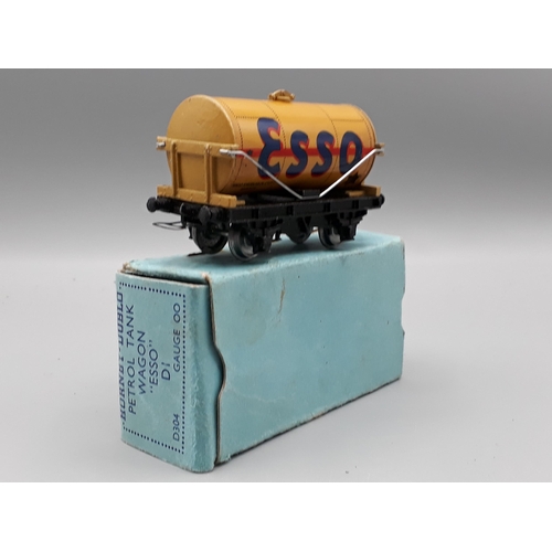 1048 - A boxed pre-war Hornby Dublo D1 buff 'Esso' Tanker, superb example with no fatigue to wheels or chas... 