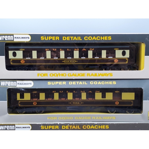 1053 - Four boxed Wrenn Coaches including 6001A Pullman Car No.87, 6002A Pullman Car 'Vera', 6002D Pullman ... 