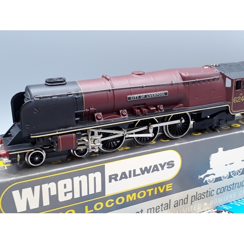 1054 - A boxed Wrenn W2242 'City of Liverpool', M showing no signs of use to wheels, comes with Hornby Dubl... 