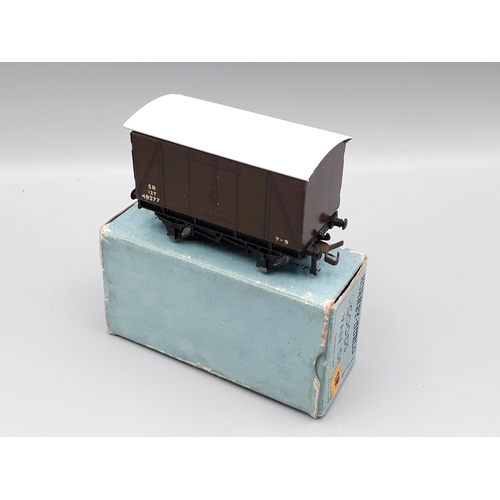 1056 - A boxed Hornby Dublo D1 SR Goods Wagon, M, pale blue box Ex plus, 9/48 box