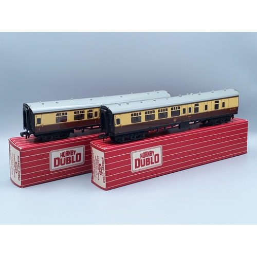 1066 - Six boxed Hornby Dublo WR Coaches including 2x 4050 1/2nd, 4051 Brake/2nd, 2x 4060 1st Class and 406... 