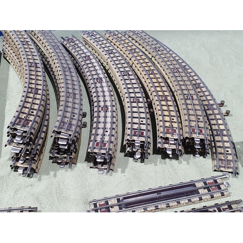 1160 - Over 100 pieces of Hornby Dublo unboxed 3 rail Track, a Transformer and Controller, VG-Ex