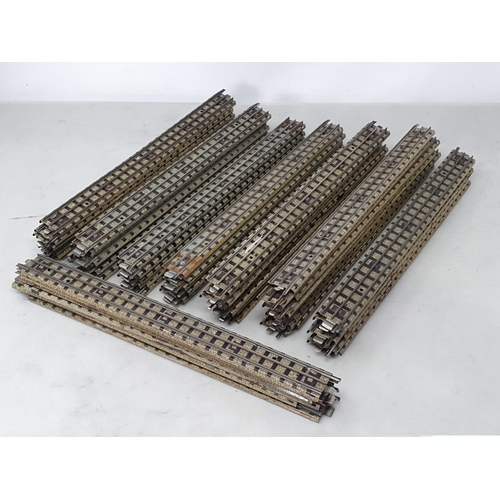 1161 - Sixty unboxed Hornby Dublo 3 rail full Straights, F-G