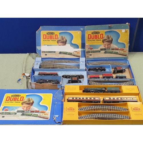 1163 - A boxed Hornby Dublo EDG17 Tank Goods Set, contents G, box VP, a boxed EDG18 2-6-4T Goods Set, conte... 