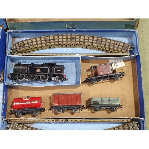 1163 - A boxed Hornby Dublo EDG17 Tank Goods Set, contents G, box VP, a boxed EDG18 2-6-4T Goods Set, conte... 