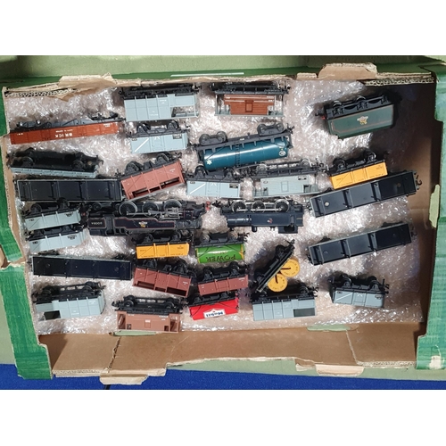 1179 - Over twenty five Hornby Dublo Wagons including Caustic Liquor, Aluminium Cables, etc. a 3 rail 2-6-4... 