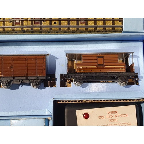 1185 - A boxed Hornby Dublo EDG7 'Royal Scot' LMS 0-6-2T Goods Set in unused condition. Locomotive and wago... 