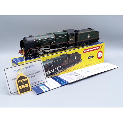 1194 - A boxed Cooper Trains Limited Edition 3265 Royal Scot Locomotive 'The Boy Scout' in BR green liver, ... 