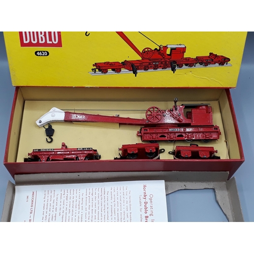 1198 - A boxed Hornby Dublo 4620 Breakdown Crane with plastic couplings in yellow faced picture box, M, app... 