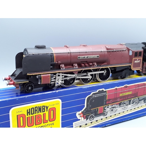 1203 - A boxed Hornby Dublo 3226 'City of Liverpool' Locomotive, M, appears to be unused or very lightly ru... 