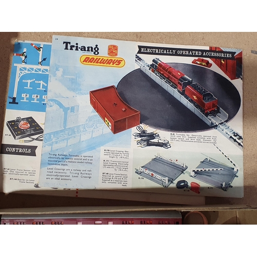 1220 - Two boxes of Triang Track and Accessories including Turntable, Girder Bridge, Controller, boxed Oper... 