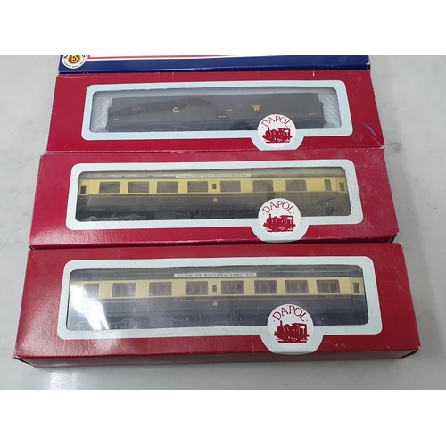 1227 - Two boxed Bachmann 00 gauge G.W.R. Collett Coaches, two boxed Dapol 'Cornish Riviera' Coaches and a ... 