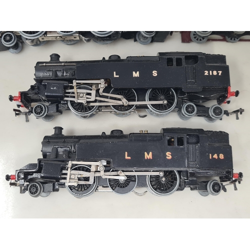 1234 - An unboxed Hornby Dublo 3-rail 'Duchess of Atholl' and two repainted 2-6-4T Locomotives in LMS black... 