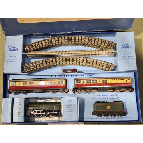 1238 - A boxed Hornby Dublo EDP11 'Silver King' Passenger Set, contents Ex, box F-G with repairs to corners