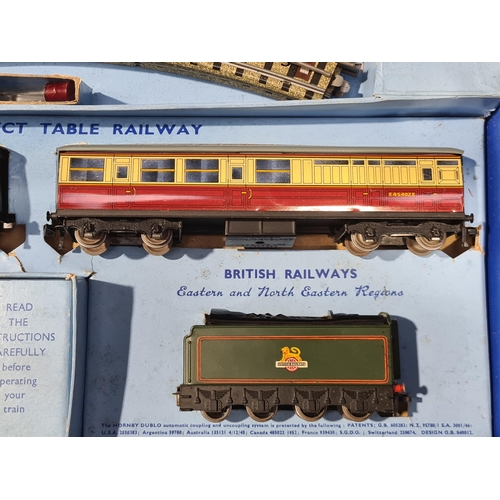 1238 - A boxed Hornby Dublo EDP11 'Silver King' Passenger Set, contents Ex, box F-G with repairs to corners