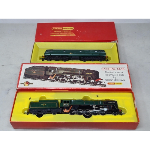 1241 - A boxed Triang Hornby R861 9F 'Evening Star' and a boxed Hornby R357 A-I-A diesel Locomotive