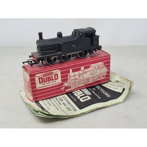 1246 - A boxed Hornby Dublo 2206 0-6-0T Locomotive in BR black livery, Ex plus, box Ex-Ex plus with instruc... 