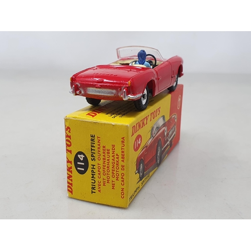 1489 - A boxed Dinky Toys No.114 red Triumph Spitfire, Nr M-M, box superb