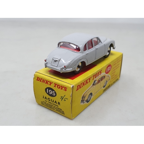 1500 - A boxed Dinky Toys No.195 grey Jaguar 3.4l Saloon, Nr M-M, box Nr perfect