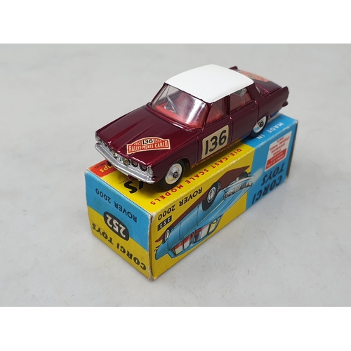 1526 - A boxed Corgi Toys No.322 Rover 2000 1965 Monte-Carlo Rally Car in over sticker box, box Nr perfect