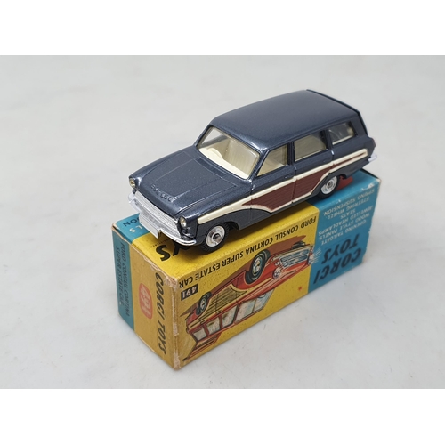 1535 - A boxed Corgi Toys No.491 grey Ford Consul Cortina Super Estate Car, M, box G