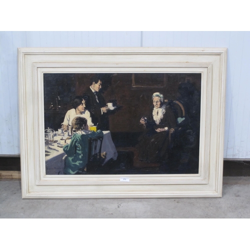 354 - BRAKE BALDWIN. A Family Gathering, signed and dated 1912, oil on canvas, 20 1/2 x 30 in. Provenance:... 