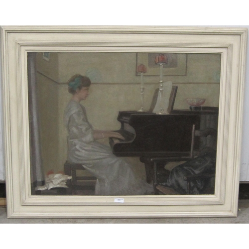 355 - BRAKE BALDWIN. At the Piano, oil on canvas, 30 x 36 in . Provenance. The Estate of the late William ... 