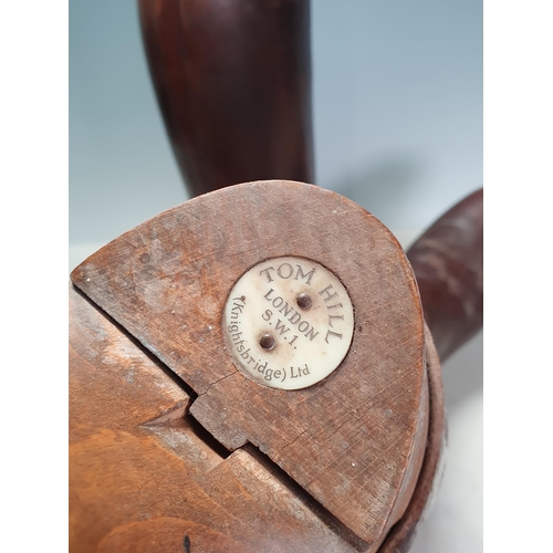 13 - A pair of gentleman's brown leather Hunting Boots with wooden trees with Tom Hill, London label (R3)