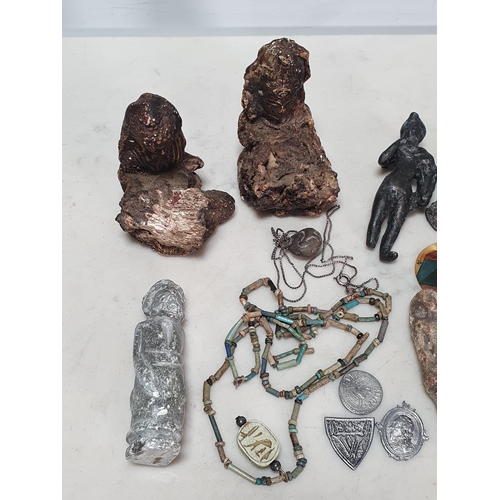 155 - A small collection of Antiquities, Artefacts and Coins of various cultures, Ancient Egyptian onwards... 