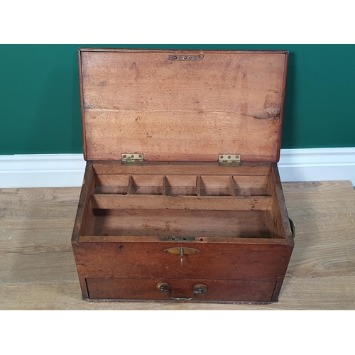 16 - An antique oak Box fitted single drawer to base 1ft 5in W x 9in H (R2)