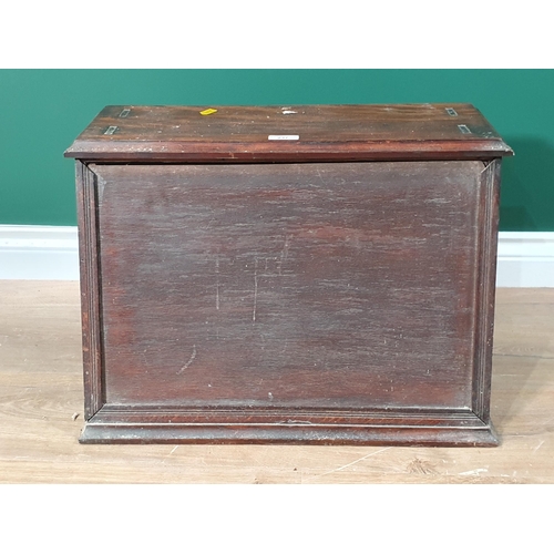 237 - An oak Counter Top Shop Cabinet, fitted four drawers with moulded top and plinth base, 14