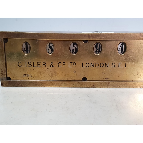 238 - A brass cased Counter by C. Isler & Co Ltd London. S.E.I - 2080, 9