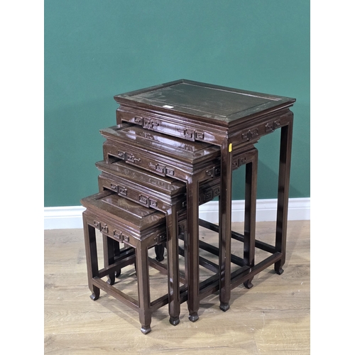 246 - A Nest of four Chinese hardwood Tables, (R6)