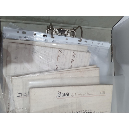 293 - A folder of Indentures, a folder containing Documents relating to Charles Atlas, various items of Ep... 