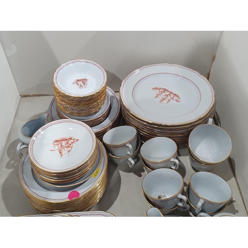 324 - A quantity of Copeland Spode 'Trade Winds' dinnerware depicting the Brig Sygnet of Salem, Built in 1... 