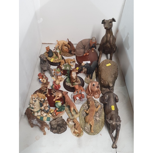 336 - A selection of mostly resin Figures of various animals, (R4)