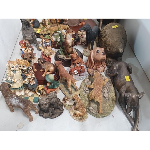 336 - A selection of mostly resin Figures of various animals, (R4)