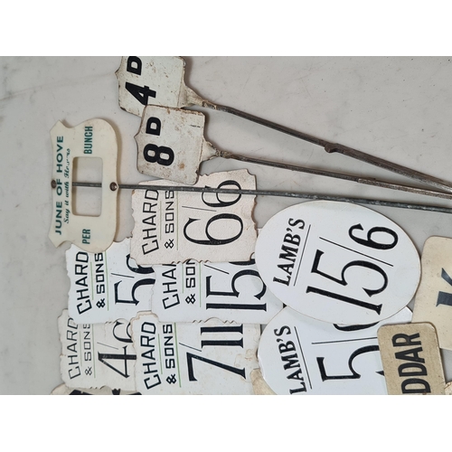 37 - A collection of assorted Butchers and Grocers Shop Labels/Tags. (Cab).