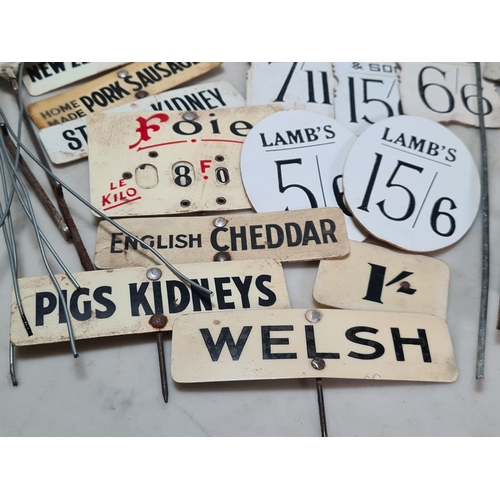 37 - A collection of assorted Butchers and Grocers Shop Labels/Tags. (Cab).