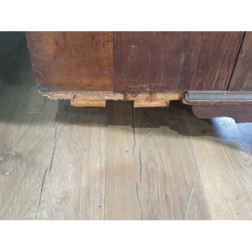 420 - A 19th Century oak Chest of two short and three long drawers on bracket feet A/F (lacking back feet)... 