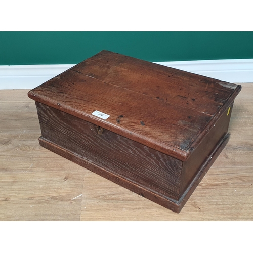 426 - An 18th Century oak Box 1ft 7in W x 8in H (R3)