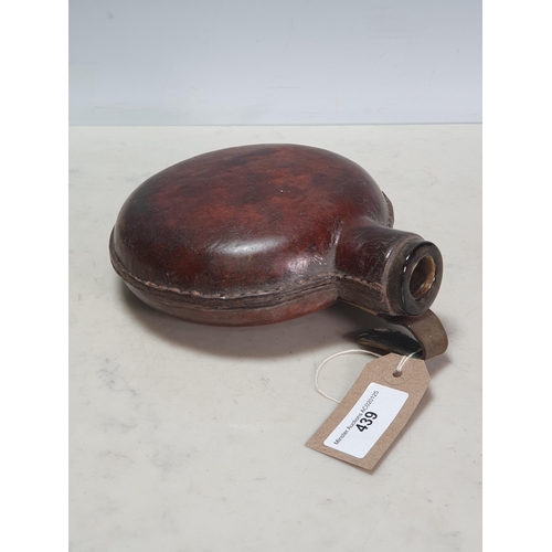 439 - A WWII German leather covered Flask (R3)